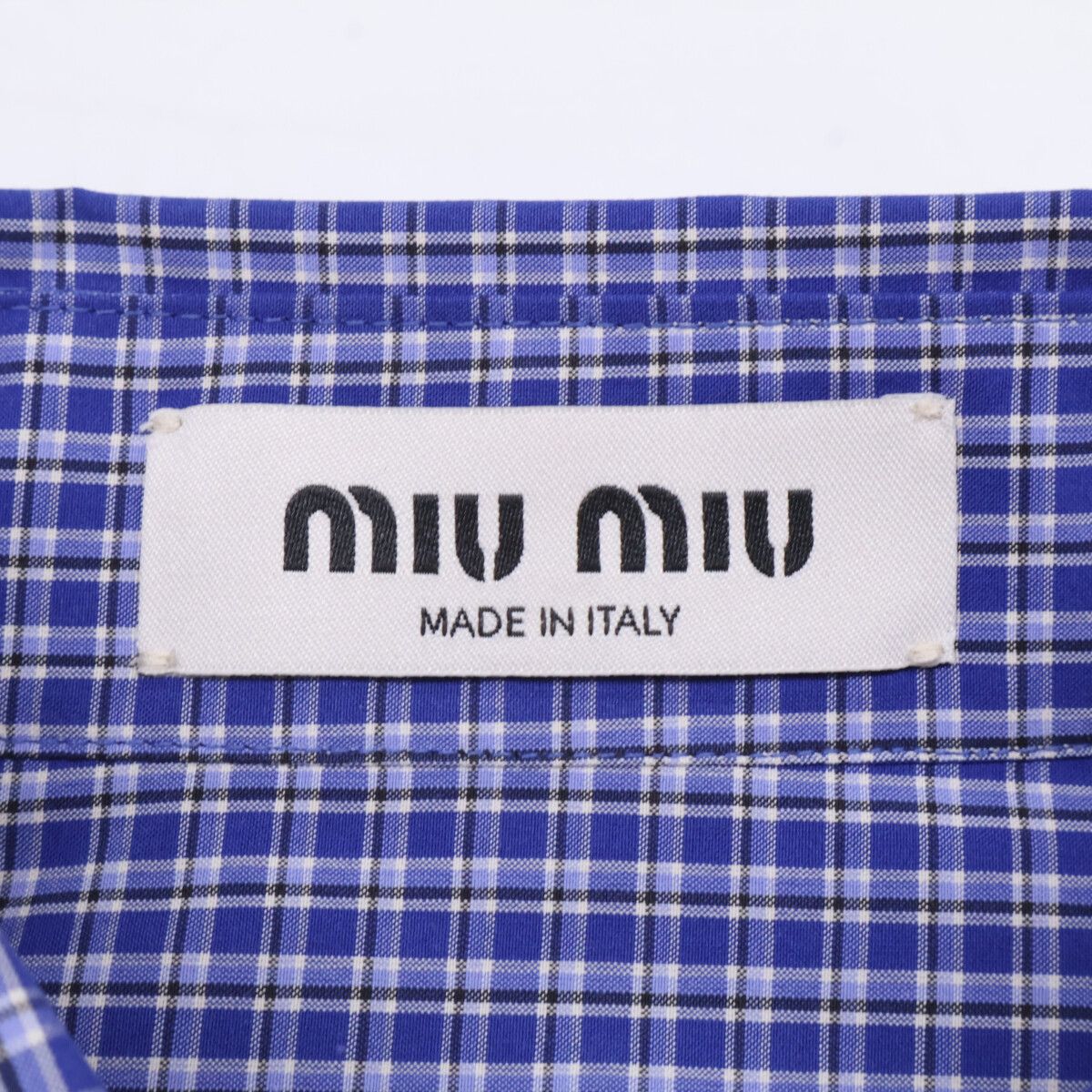 Miu Miu Check Long Sleeve Shirt 36 — view 3