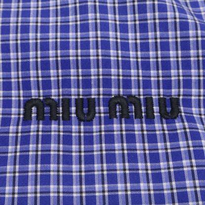 Miu Miu Check Long Sleeve Shirt 36 — view 6
