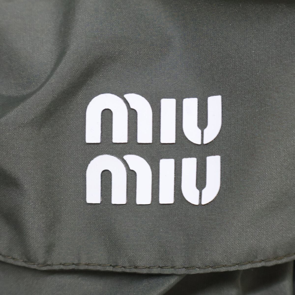 Miu Miu Logo Drawstring Technical Fabric Mini Skirt 36 — view 7