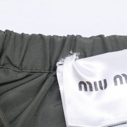 Miu Miu Logo Drawstring Technical Fabric Mini Skirt 36 — view 6