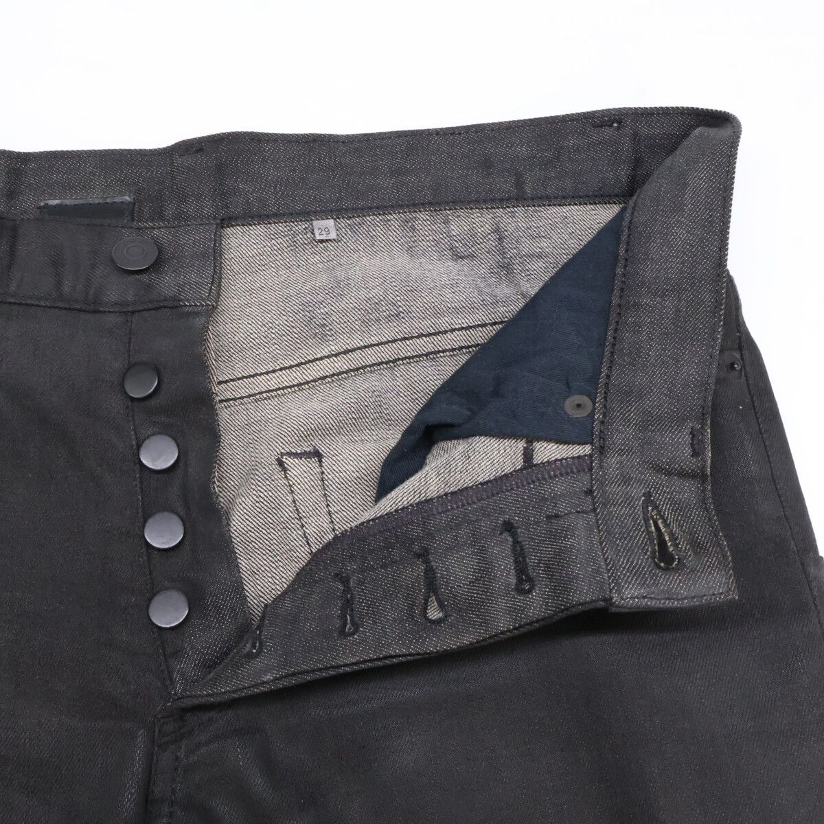 Dior Homme Chris Era Nightfall Button Fly Coating Denim Pants 29 — view 6