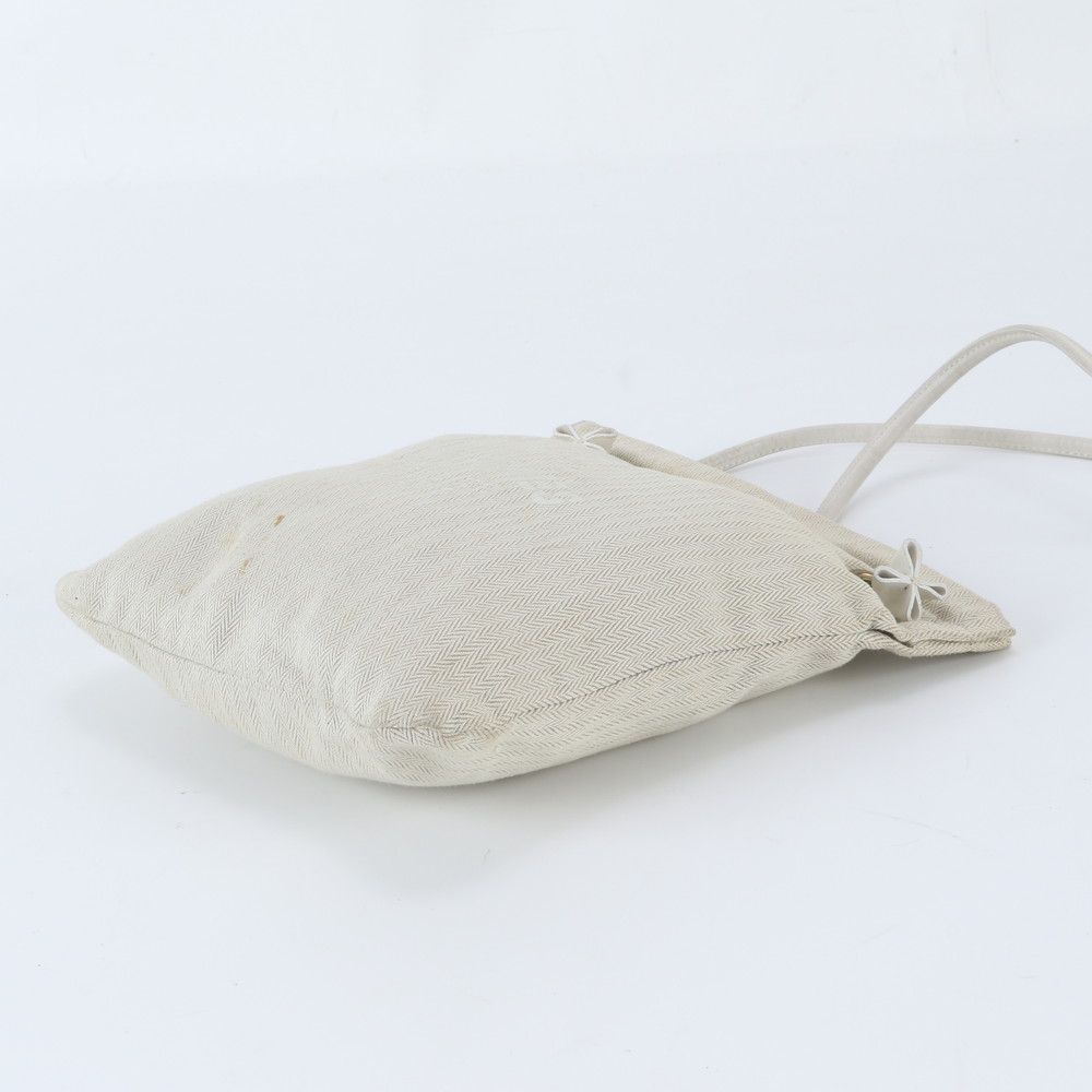 Hermes Aline de PM Toilet Blanc Leather Shoulder Bag Tote Hand — view 4