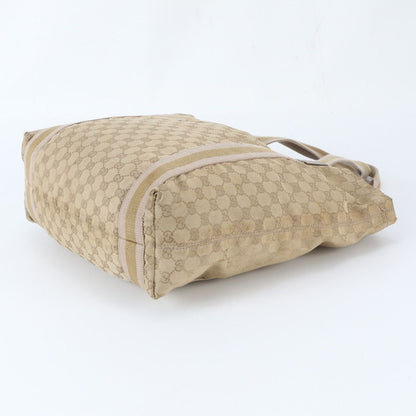 Gucci GG Canvas Leather Tote Shoulder Hand Brown Gold — view 4