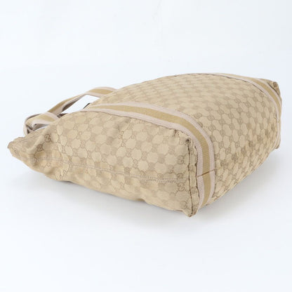 Gucci GG Canvas Leather Tote Shoulder Hand Brown Gold — view 5