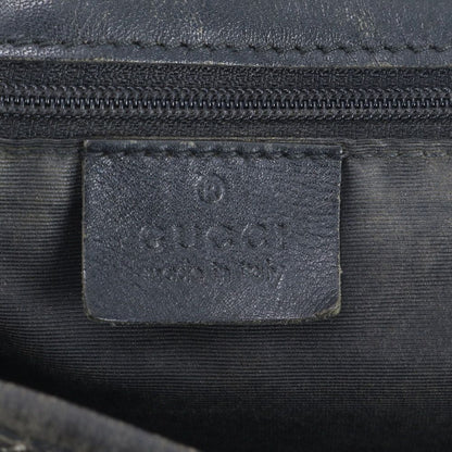 Gucci GG Denim Leather Tote Shoulder Business Document Black — view 9