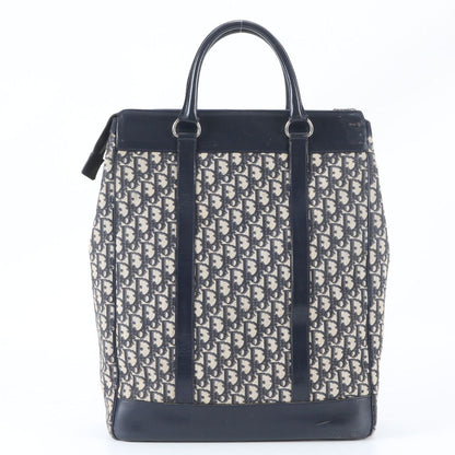 Dior Trotter Leather Tote Shoulder Business Document Navy — view 3