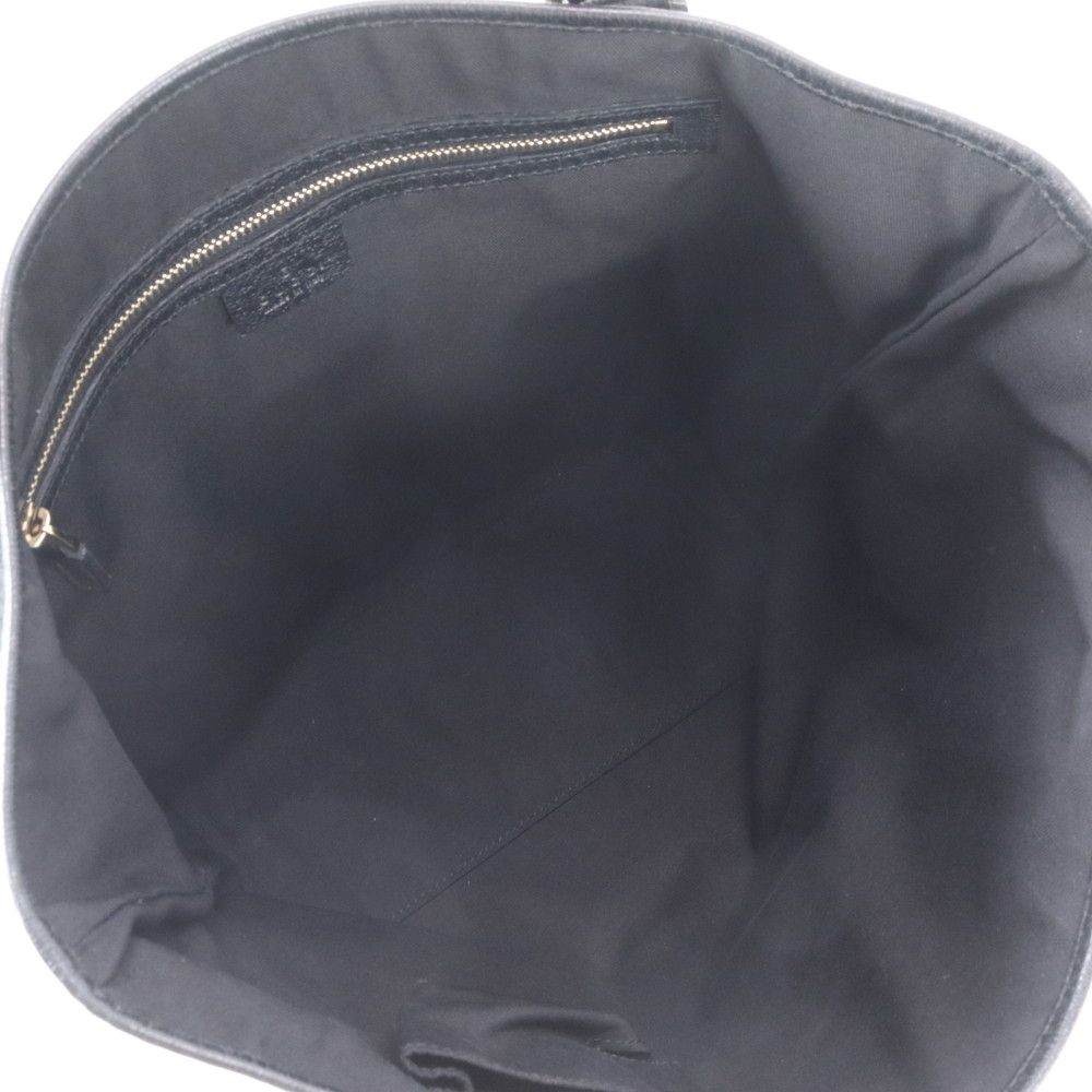 Gucci GG Canvas Leather Tote Shoulder Hand Black — view 7