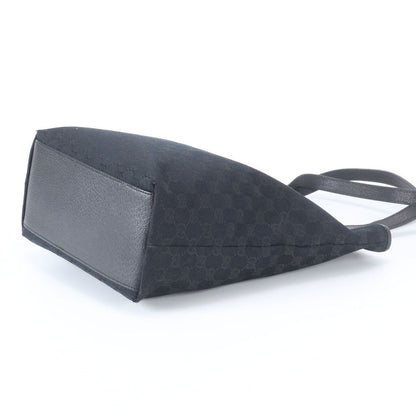 Gucci GG Canvas Leather Tote Shoulder Hand Black — view 4