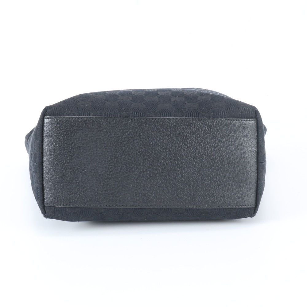Gucci GG Canvas Leather Tote Shoulder Hand Black — view 6