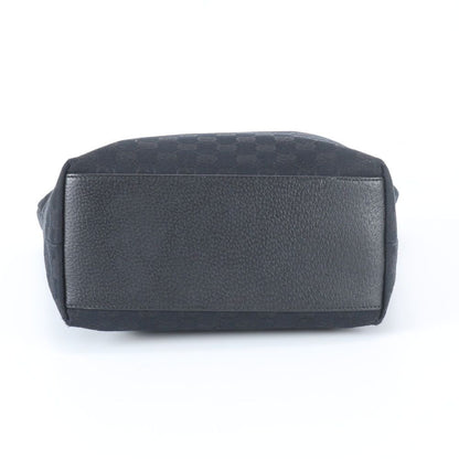 Gucci GG Canvas Leather Tote Shoulder Hand Black — view 6