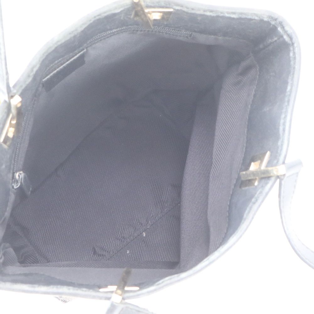 Gucci GG Canvas 002 Leather Tote Shoulder Hand Black — view 7