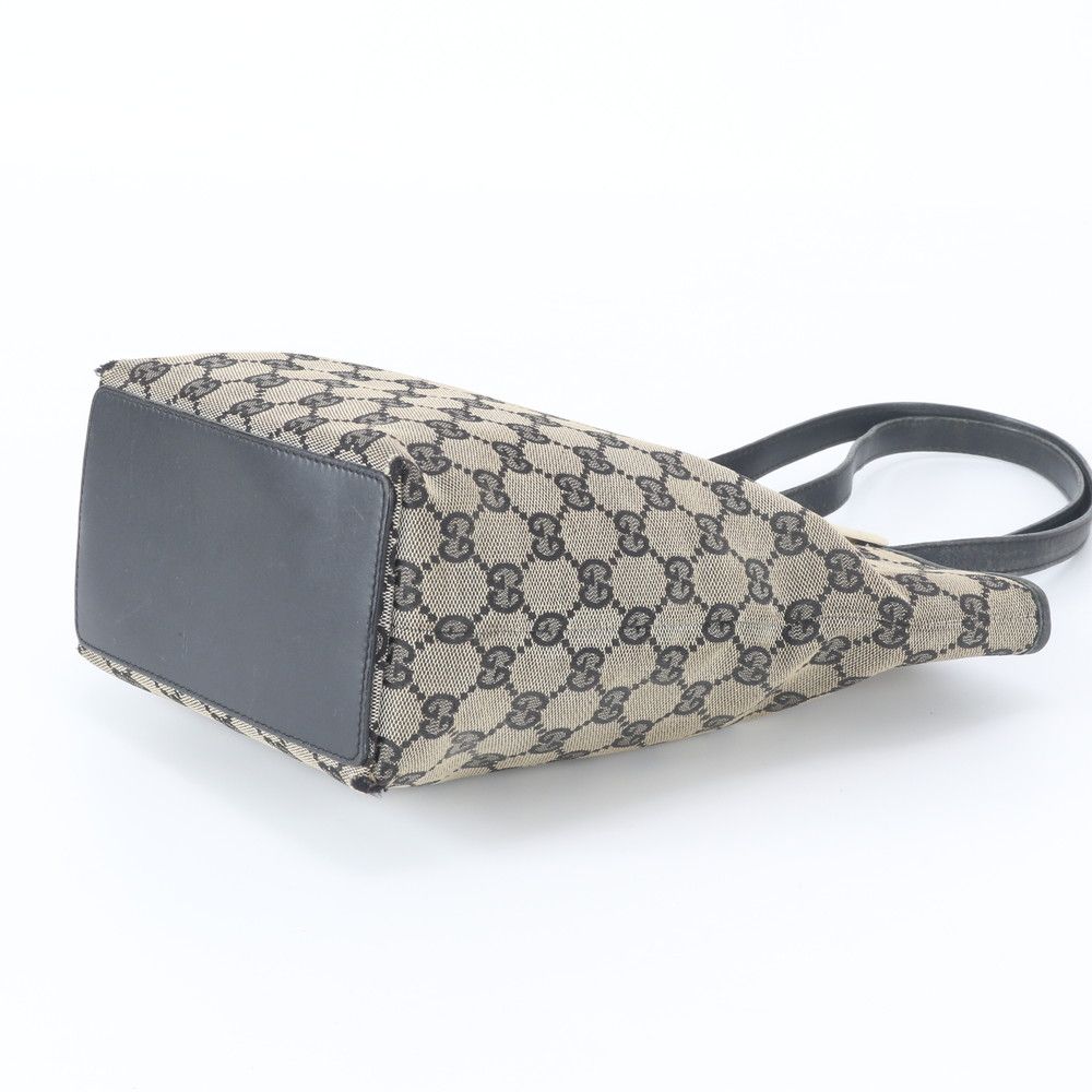 Gucci GG Canvas 002 Leather Tote Shoulder Hand Black — view 4