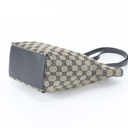 Gucci GG Canvas 002 Leather Tote Shoulder Hand Black — view 4