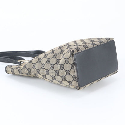 Gucci GG Canvas 002 Leather Tote Shoulder Hand Black — view 5