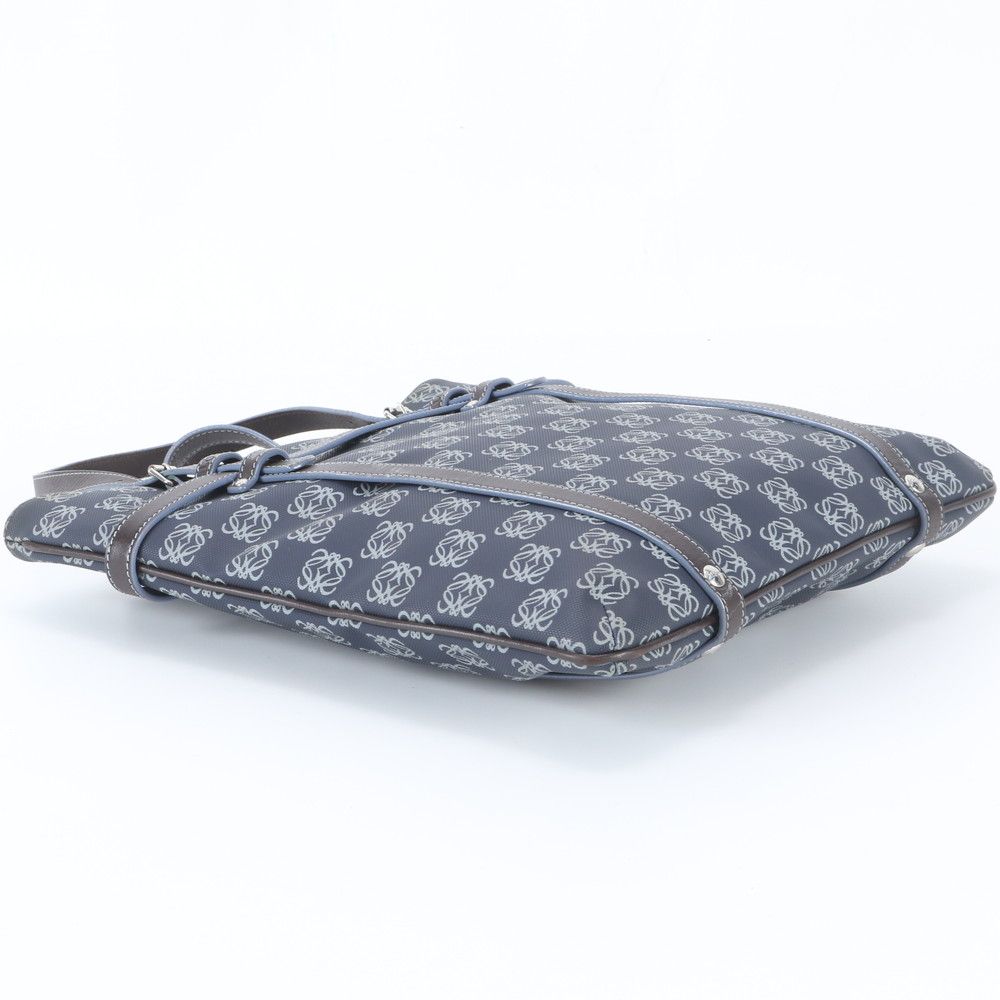 Loewe Anagram Leather Tote Shoulder Hand Navy — view 5