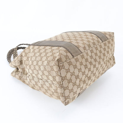 Gucci GG Canvas Bamboo Leather Tote Shoulder Hand — view 5