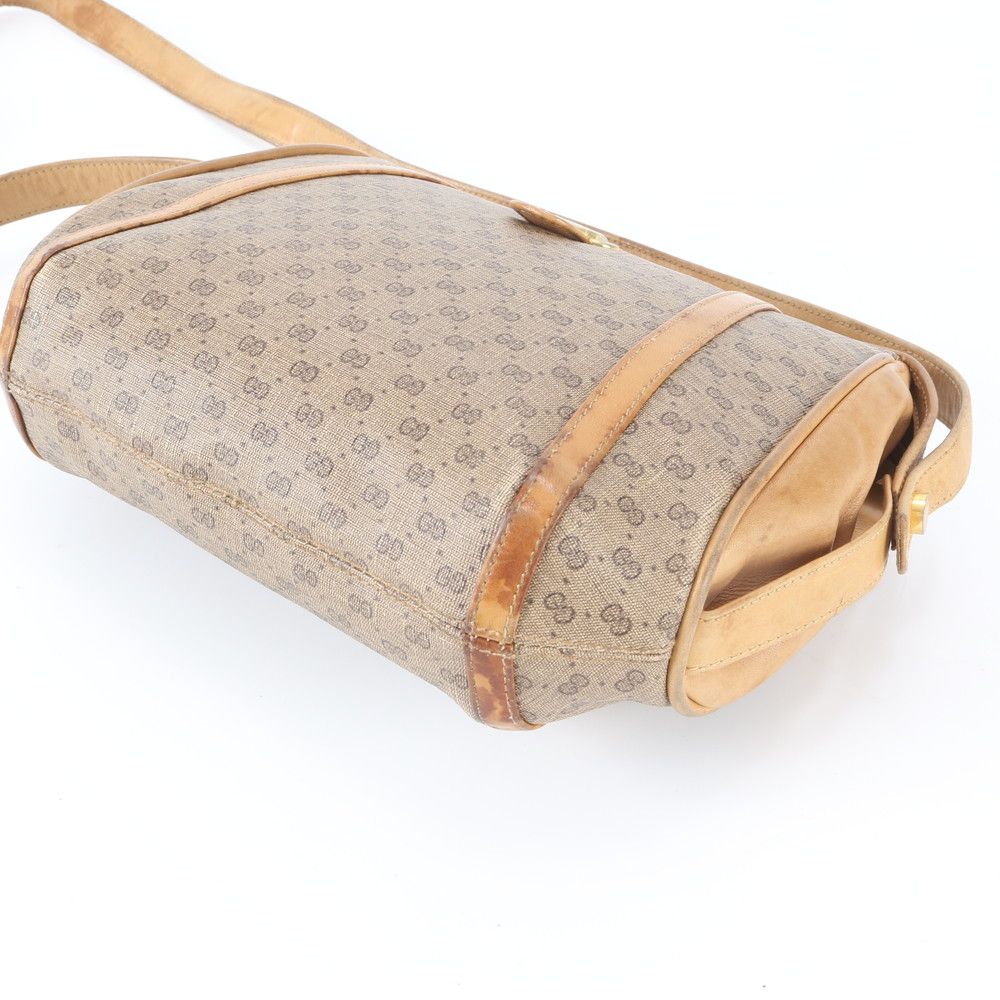Gucci Vintage Micro GG Leather Shoulder Bag Crossbody Beige — view 5