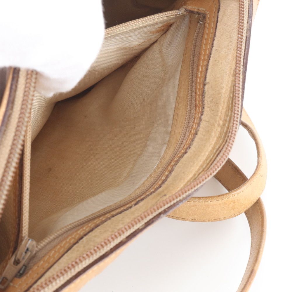 Gucci Vintage Micro GG Leather Shoulder Bag Crossbody Beige — view 9