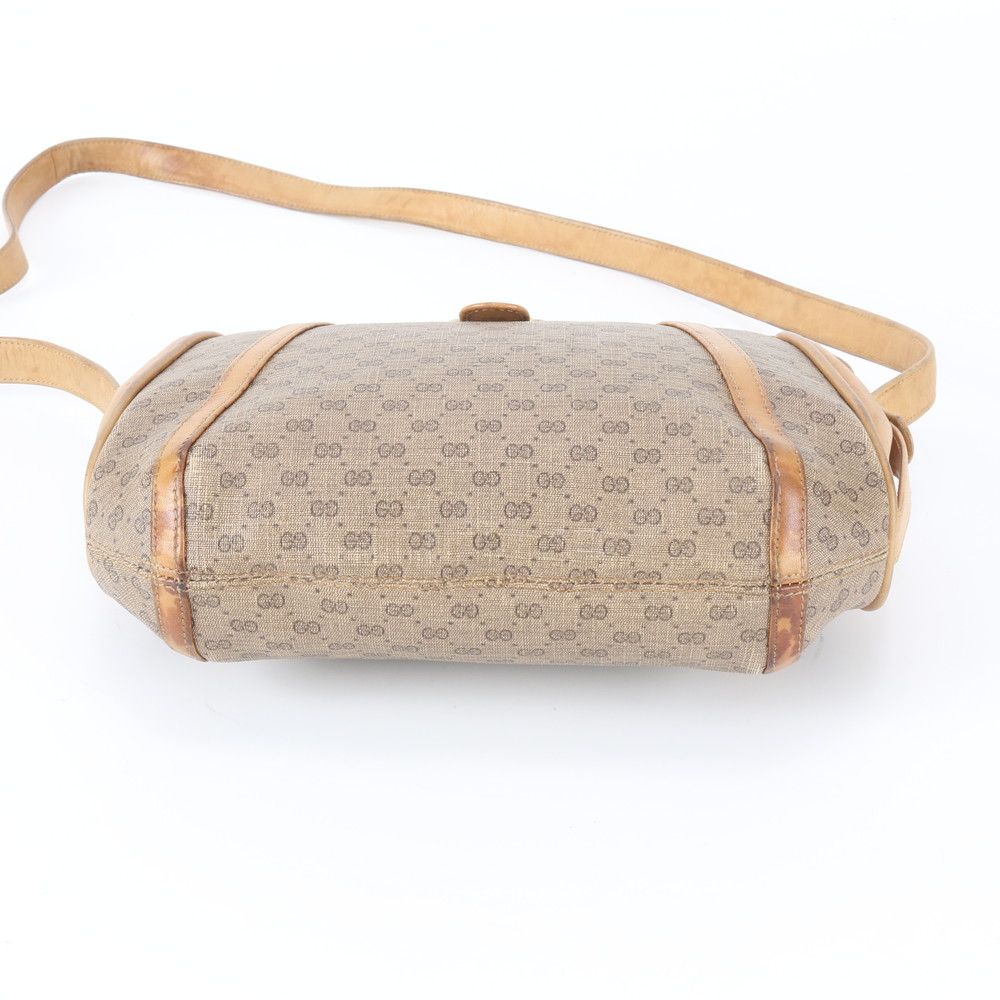 Gucci Vintage Micro GG Leather Shoulder Bag Crossbody Beige — view 6