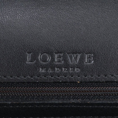 Loewe Anagram Leather Clutch Pouch Business Black — view 9