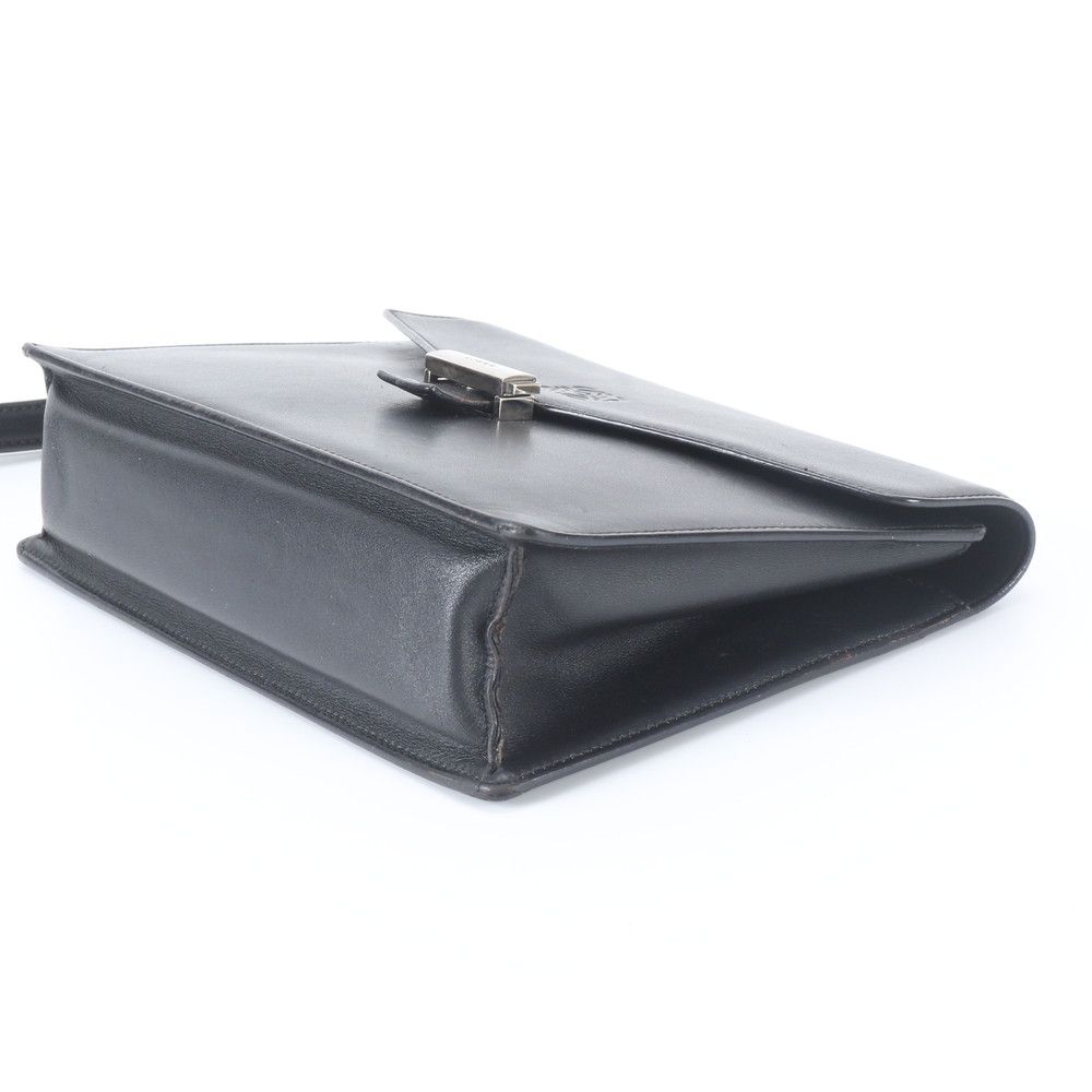 Loewe Anagram Leather Clutch Pouch Business Black — view 4