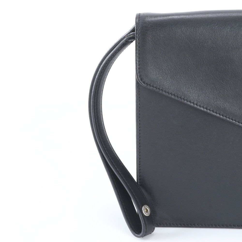 Loewe Anagram Leather Clutch Pouch Business Black — view 3