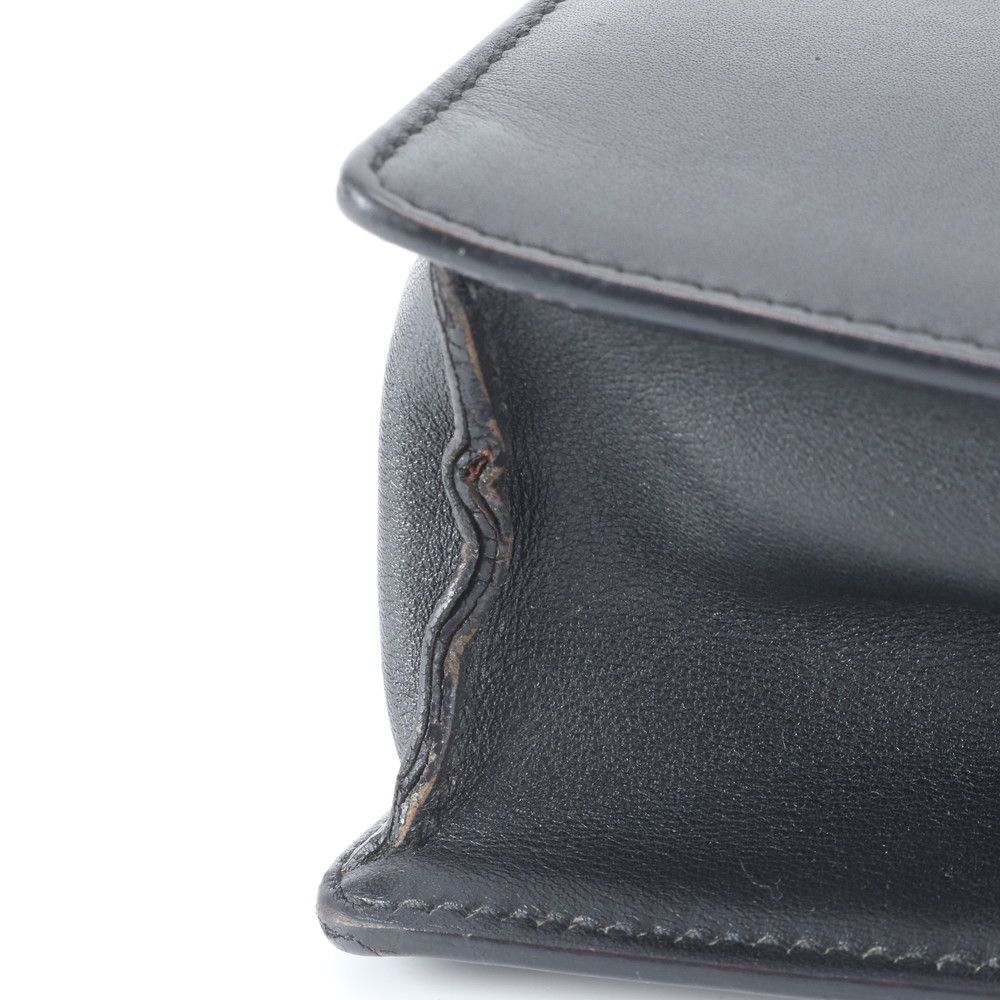 Loewe Anagram Leather Clutch Pouch Business Black — view 8