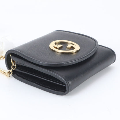 Gucci Chain Shoulder Wallet Blanc Di Leather Bifold Crossbody — view 6