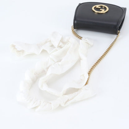 Gucci Chain Shoulder Wallet Blanc Di Leather Bifold Crossbody — view 4