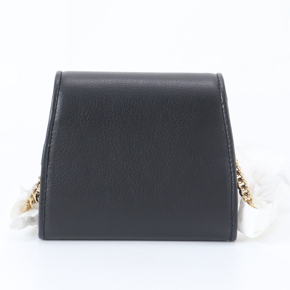 Gucci Chain Shoulder Wallet Blanc Di Leather Bifold Crossbody — view 3