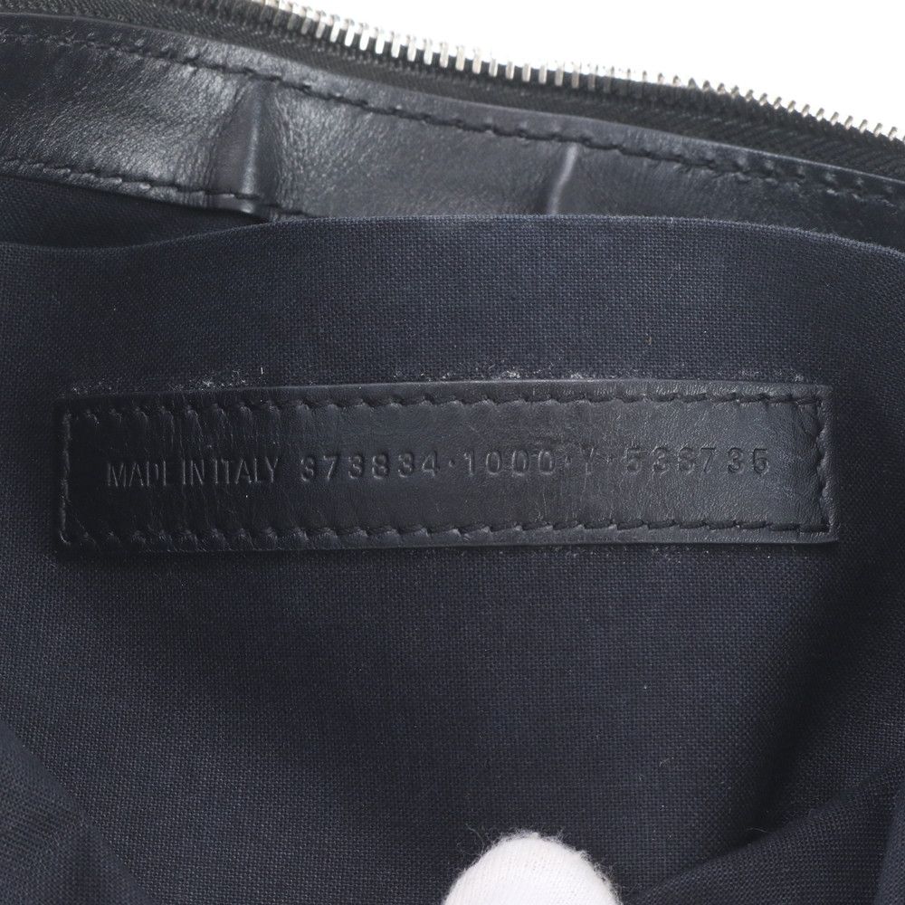 Balenciaga Navy Clip M Leather Clutch Pouch Business — view 8