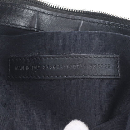 Balenciaga Navy Clip M Leather Clutch Pouch Business — view 8