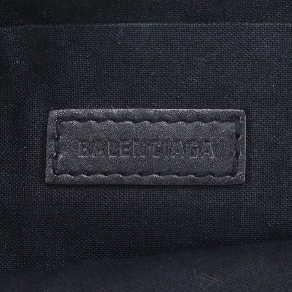 Balenciaga Navy Clip M Leather Clutch Pouch Business — view 7