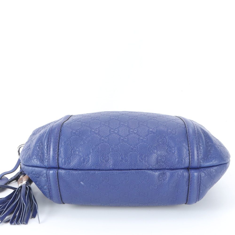 Gucci Guccissima Hobo Tassel Bamboo Leather Shoulder Bag Hand — view 5