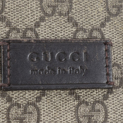 Gucci GG Supreme Leather Shoulder Bag Crossbody Messenger Business Brown — view 8