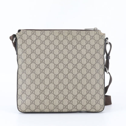 Gucci GG Supreme Leather Shoulder Bag Crossbody Messenger Business Brown — view 3