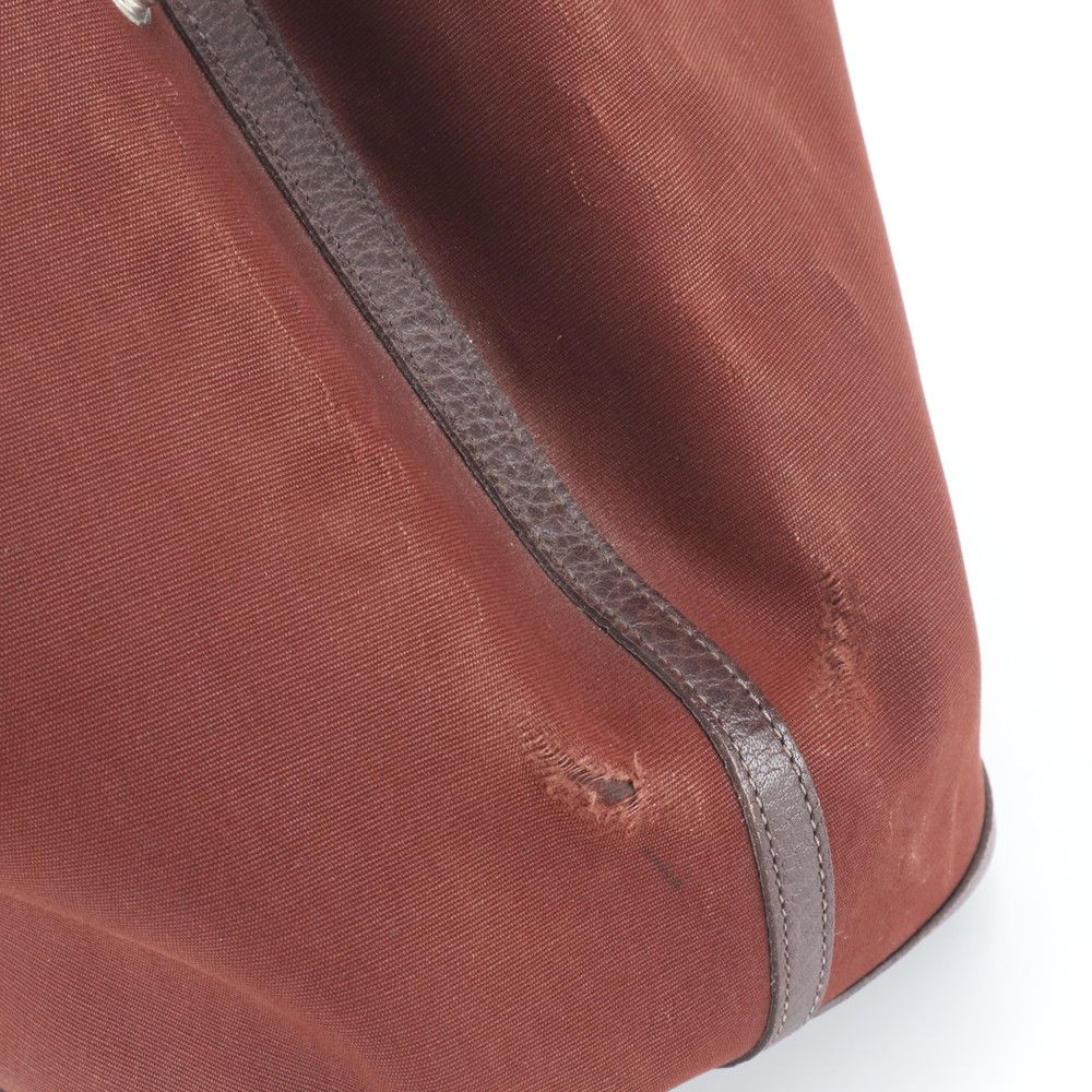 Hermes Garden Party PM Toile Officier Leather Tote Shoulder — view 8