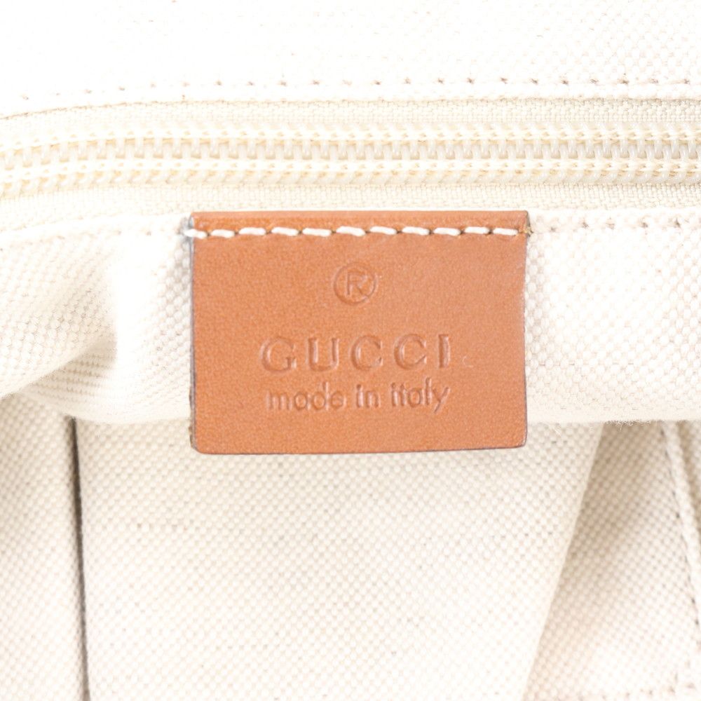 Gucci GG Nylon Leather Tote Shoulder Business Document Brown — view 8