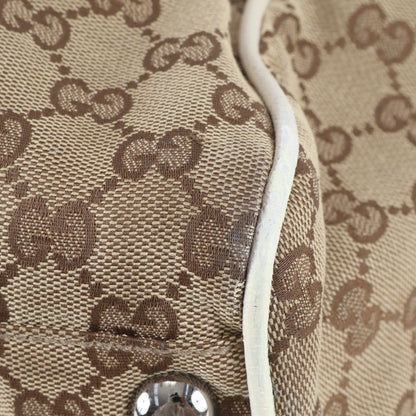 Gucci GG Canvas Leather Tote Shoulder Business Document Beige — view 8