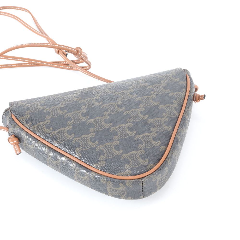 Celine Triomphe Canvas Triangle Leather Shoulder Bag Crossbody Tote — view 5