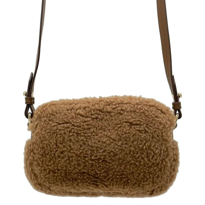 Max Mara Shoulder Bag Teddy Bear Brown Silk Leather — view 3