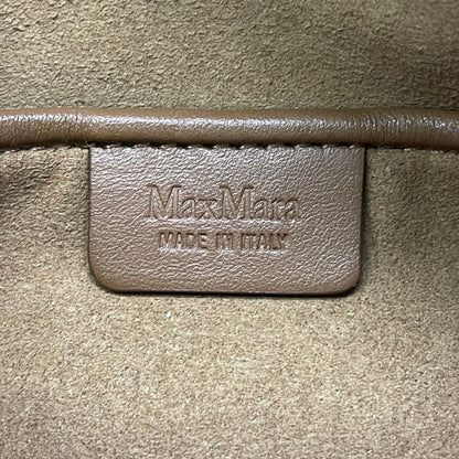 Max Mara Shoulder Bag Teddy Bear Brown Silk Leather — view 9