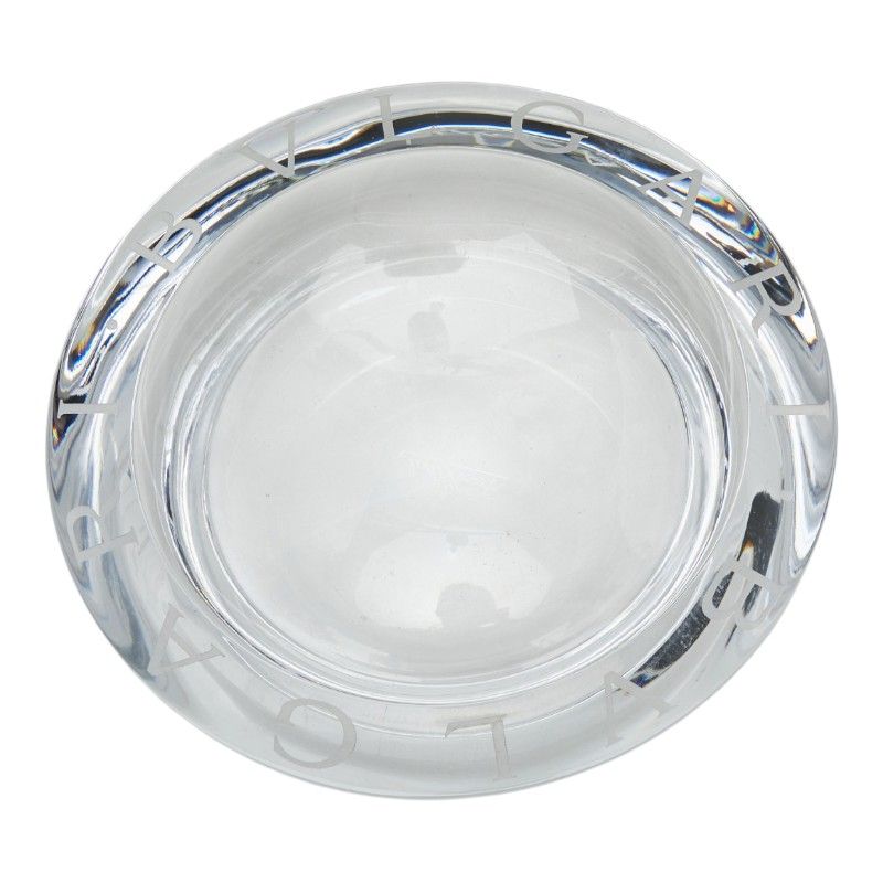 Bvlgari Rosenthal Ashtray Clear Crystal Glass