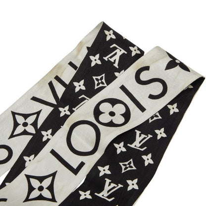 Louis Vuitton Monogram Infinity Bandeau BB Scarf White Black Silk — view 2
