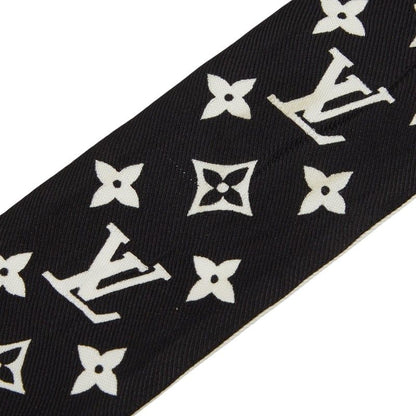 Louis Vuitton Monogram Infinity Bandeau BB Scarf White Black Silk — view 3