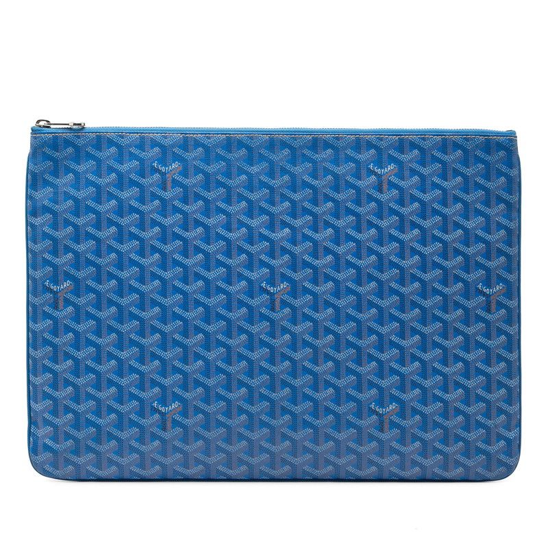 Goyard Senna GM Clutch Blue Leather