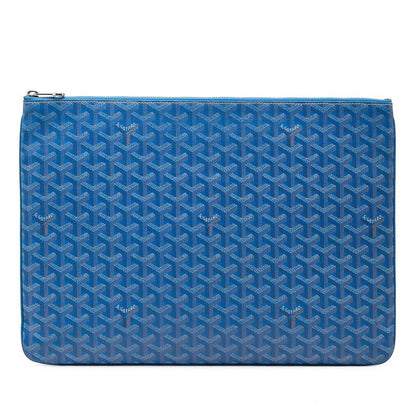 Goyard Senna GM Clutch Blue Leather