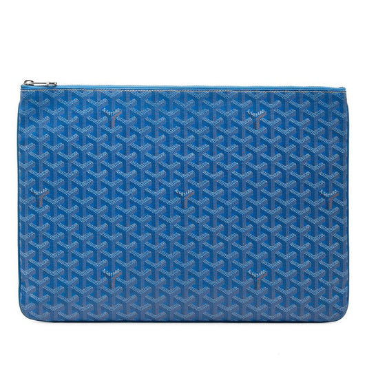 Goyard Senna GM Clutch Blue Leather