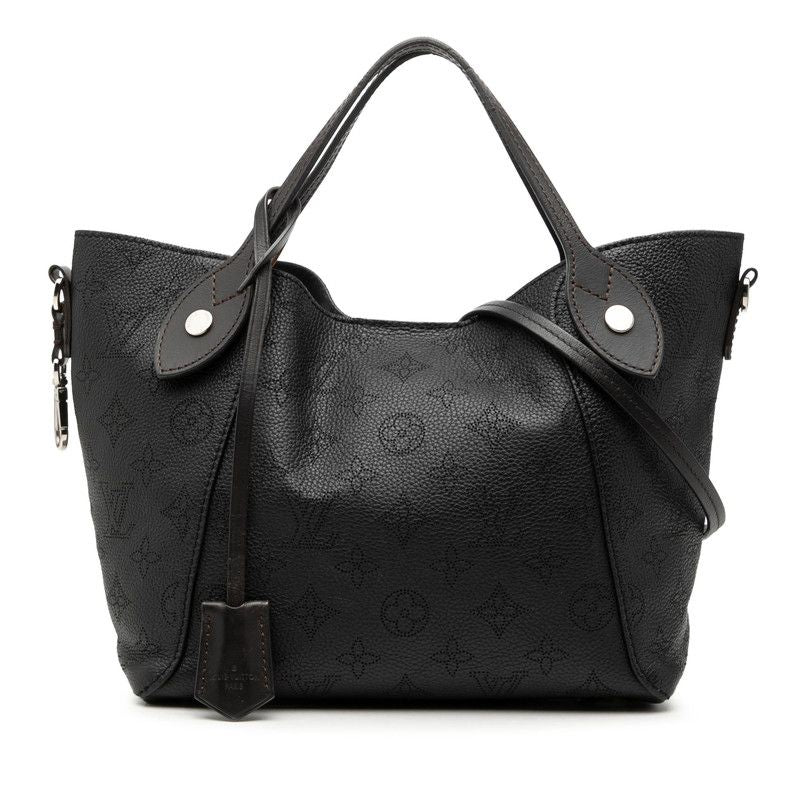 Louis Vuitton Monogram Mahina Hina PM 2-Way Shoulder Bag Noir Black Leather