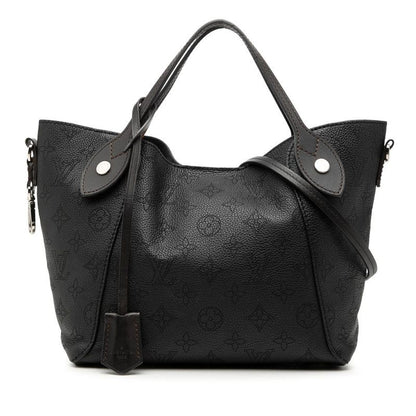 Louis Vuitton Monogram Mahina Hina PM 2-Way Shoulder Bag Noir Black Leather